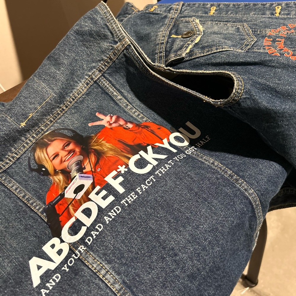 Kelly Clarkson vest. Medium blue jean vest